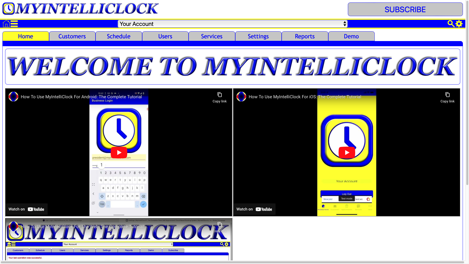 Client Self-Appointment Booking Software For The Web | MyIntelliClock™ For Web